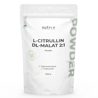 Imagen de Nutri + L Citrulina Malato Polvo 1000 g alta Dosis vegano puro DL 2:1 Vegan Citrulline de Fermentación Vegetal 1kg