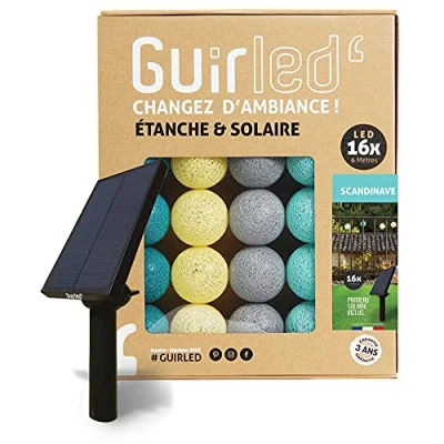 Imagen de Guirnalda Bolas luminosa LED para exteriores Impermeable IP65 Panel solar de alta eficiencia Encendido y apagado automático Scandinavo 16