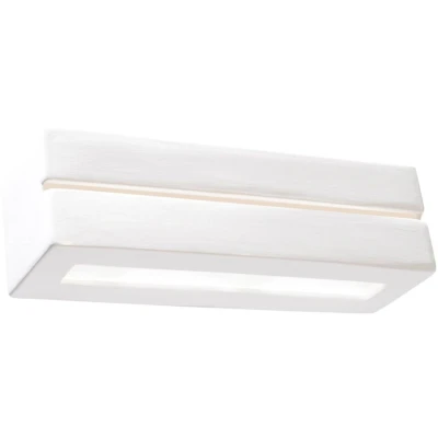 Imagen de SOLLUX lighting Vega Line Lámpara De Pared Cerámica Diseño Moderno Altamente Versátil Bombilla Reemplazable E27, 1 x 60 W Blanco, 32,5 9,5 cm