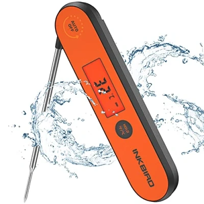 Imagen de Inkbird IHT 1P Termometro Cocina, Impermeable Digital Cocina con sonda Larga Acero Inoxidable, Termómetro Para carne Lectura Rápida，Conmutable C/F, Apto Parrilla, Carne, Líquidos