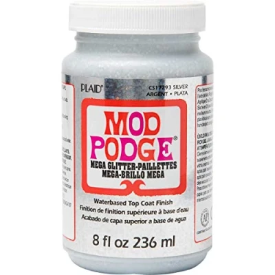 Imagen de Mod Podge Mega Glitter Silver 236ml, Plata, 236 ml,