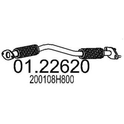 Imagen de MTS 01.22620 Tubo de escape 765 delante para silenciador intermedio
