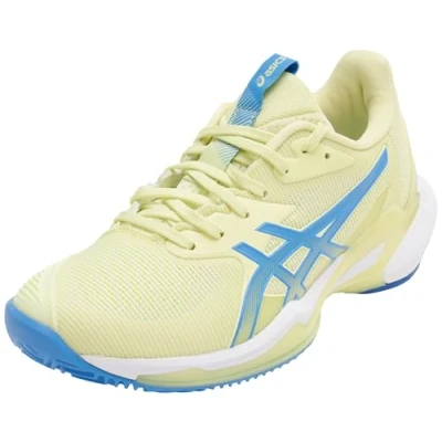 Imagen de Asics Solution Speed FF 3 CLAY Zapatillas de tenis para tierra batida, Mujer, Talla: 42, Huddle yellow/blue coast Zapatos