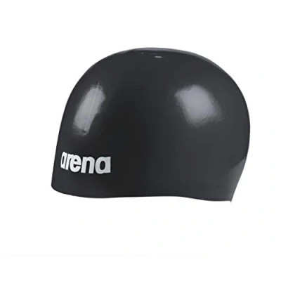 Imagen de Arena Gorro de natación Unisex Moldeado Pro II USA para Adultos, cómodo, Ajustado, Entrenamiento Piscina y Carreras, Color Negro, Talla única
