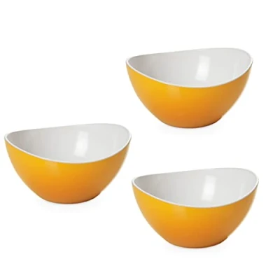 Imagen de omada Design, 3 Tazónes Bicolor, 14 cm de diámetro, 40cl, Resistente a Golpes, apilable, Apto para lavavajillas, Trendy Line
