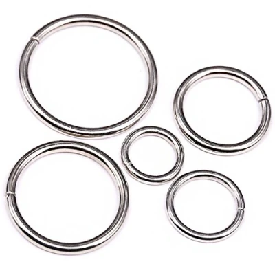 Imagen de Swpeet 50 piezas de anillos metal multiusos plateados para bolsas hardware, anillos, accesorios bricolaje, 15 mm, 19 25 32 38 mm