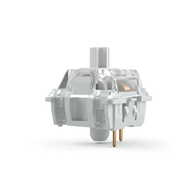 Imagen de Glorious gaming 120 switches para teclado mecánico Gateron (claros) Compatibles con LED SMD, lineales ultraligeros tecleo y rápidos, 35 g de acción, fijación 3 pines Claro