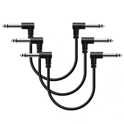 Imagen de Shaevle Cable de conexión para guitarra 15,24 cm, color negro, con efecto (3 unidades)