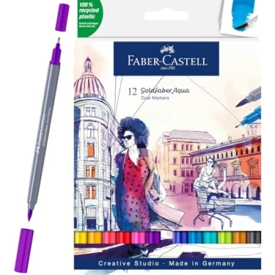 Imagen de Faber Castell 164612 Goldfaber Aqua Dual Markers. Pack 12 surtidos