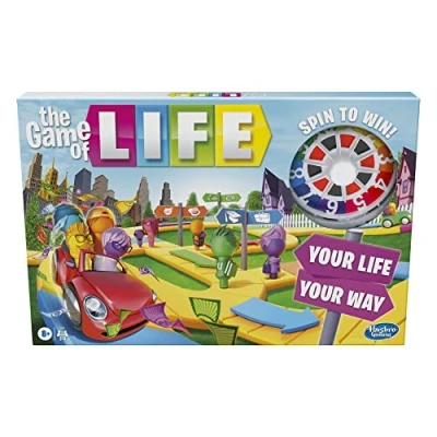 Imagen de Hasbro Gaming The Game of Life Game, Family Board for 2 to 4 Players, Kids Ages 8 and Up, Includes Colourful Pegs