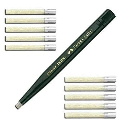 Imagen de Faber Castell Lápiz con goma de borrar, vidrio color deriva: Verde