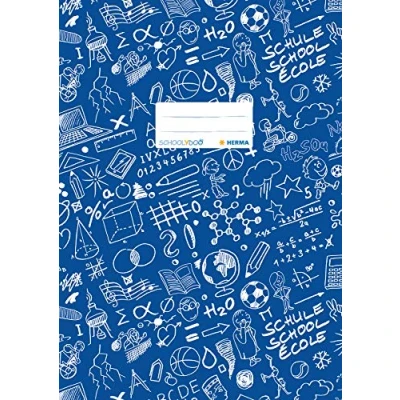 Imagen de HERMA 19404 Schoolydoo Sobres A4 (10 unidades, con etiqueta de rotulación, lámina polipropileno resistente y fácil limpiar, juego fundas para cuadernos escolares, colores)
