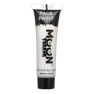 Imagen de Moon Terror Pintura facial de Halloween corporal Maquillaje SFX, efectos especiales Blanco malvado 12 ml (Paquete 1)