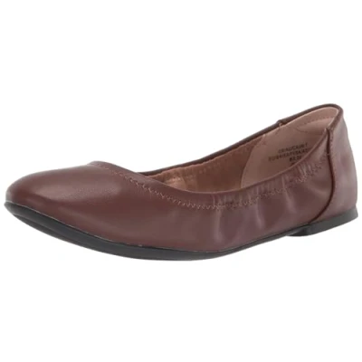 Imagen de Amazon Essentials Bailarinas Belice Mujer, Marrón Intenso, 38.5 EU