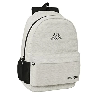 Imagen de Safta M758, Kappa Mochila Escolar Infantil, Ideal Diferentes Edades, Cómoda y Versátil, Calidad Resistencia, 30x14x46 cm, Color Gris Unisex niños, Estándar