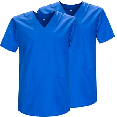 Imagen de MISEMIYA Pack 2 Pcs Casaca Sanitario Unisex Uniformes Sanitarios Uniforme MEDICOS Ref.817 * XL, Azul Royal 21