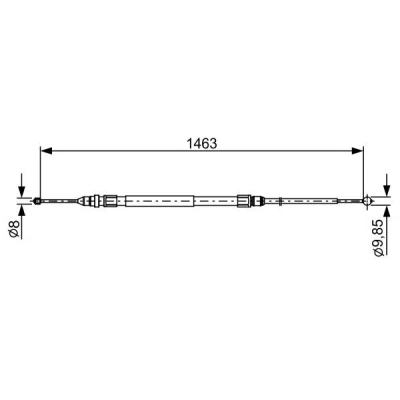 Imagen de BOSCH 1 987 482 492 Cable de Freno Mano 1463