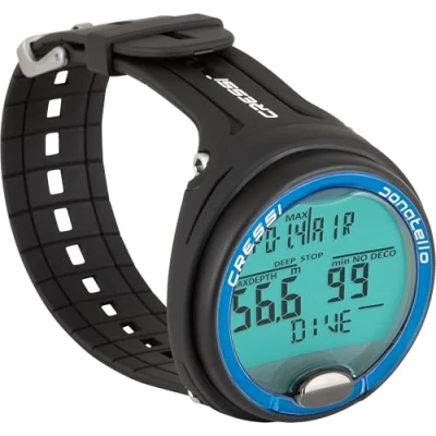 Imagen de Cressi Donatello Diving Computer Ordenador Profesional Muñeca para Buceo y Apnea, Unisex Adult, Negro/Plata, Un tamaño