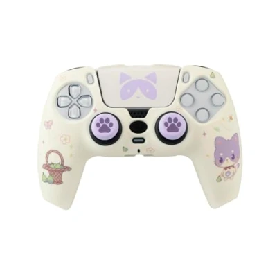 Imagen de Funda + grips FR TEC PS5 Combo Pack Maneki TNK0001, Superficie Antideslizante, Stickers del Mundo Incluidos, Multicolor