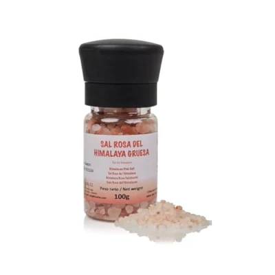 Imagen de FRISAFRAN sal Rosa del himalaya Gruesa 100g 100% Natural fina no refinada Alto contenido de minerales Origen Pakistán