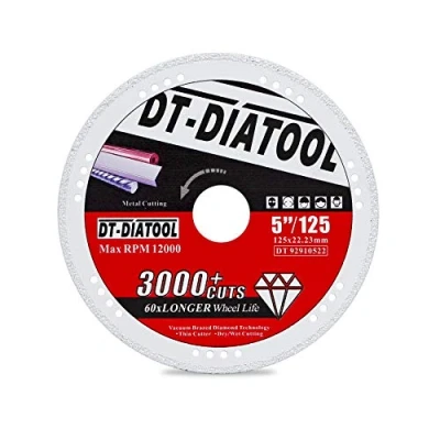 Imagen de DT DIATOOL Disco de corte metal diamante 125 x 22,23 mm para barra acero y hierro
