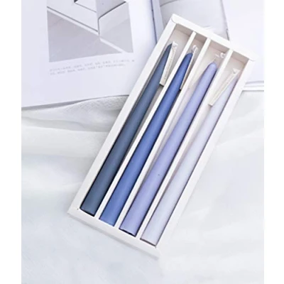 Imagen de vela de perfumada color regalo más 7 horas duración juego 4 (azul Wild Bluebell)
