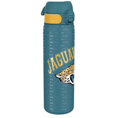 Imagen de Ion8 Botella de Agua Acero Inoxidable, 600ml, a Prueba Fugas, Fácil Abrir, Aptas para Lavavajillas, Cerradura Segura, Asa Transporte, Limpiar, Diseño en Relieve, NFL Jaguars