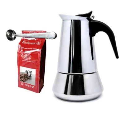Imagen de Nerthus FIH 1138 Cafetera de inducción 6 tazas + Pinza y Cuchara set