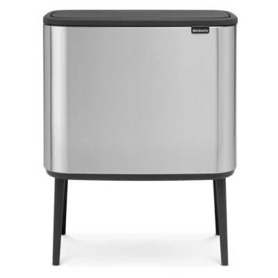 Imagen de Brabantia Bo Touch Bin Cubo de Basura, Anti huellas, 36 L, Acero Inoxidable, Mate, 54x31.5x68 cm