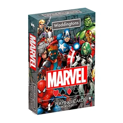 Imagen de Waddingtons NO. 1 Marvel Cartas Poker Baraja De 55 Personalizadas, Para Todos A Partir 4 Años, Desde Jugador