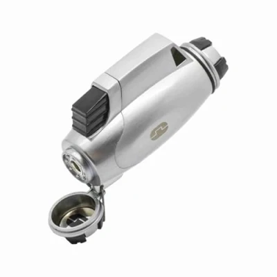 Imagen de True Utility TU407 TURBOJET LIGHTER MECHERO POTENTE Y A PRUEBA DE VIENTO, Plateado (chrome), Estandar