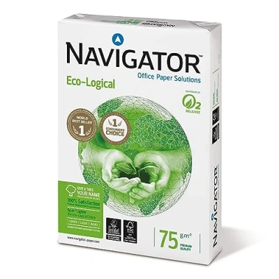 Imagen de Navigator Eco Logical Papel multiusos para impresora 75 grs 500 folios, color Blanco
