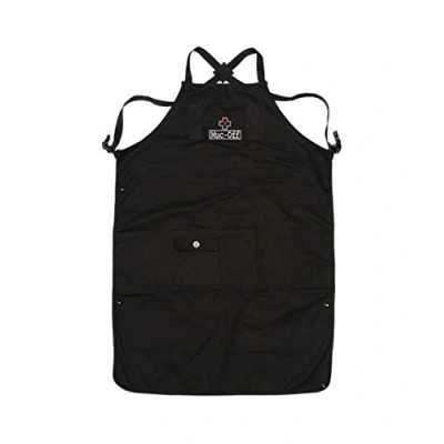 Imagen de Muc Off Delantal de Hombre / Mujer para Trabajos Taller Unisex Negro Largo Ajustable con Bolsillo Delantero Protege la Ropa Durante el Mantenimiento y Lavado Bicicleta
