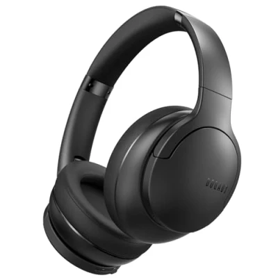Imagen de DOQAUS Auriculares Inalámbricos Bluetooth, 90 Horas Reproducción, 3 Modos EQ, Diadema Estéreo HiFi con Micrófono, Cascos Bluetooth 5.3 para Móviles/PC Negro