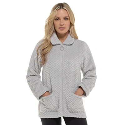 Imagen de Undercover Chaqueta de cama suave invierno con cremallera y bolsillos para mujer, gris, 54 56