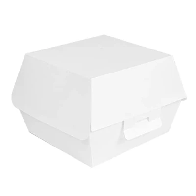 Imagen de 50 unidades Conchas Hamburguesa &#039;Thepack&#039; 230 G/M2 13X12,5X9 Cm Blanco Cartón Ondulado Nano Micro