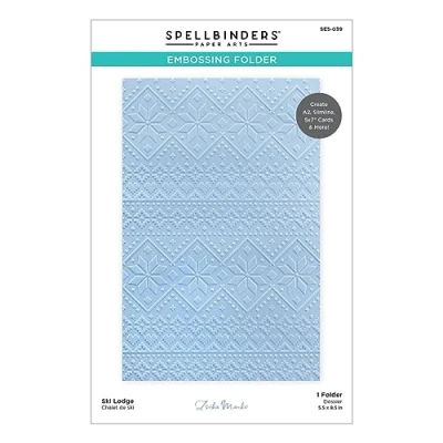 Imagen de Spellbinders Embossing Folder By Zsoka Marko Ski Lodge Winter Tales