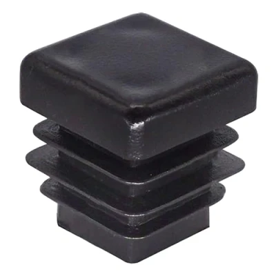 Imagen de SKIR&#039;CO 40 tapones cuadrados de plástico 16 x mm, tapas tubo mate, insertos cuadrados, para postes valla, color negro RAL 9005