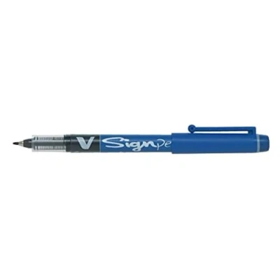 Imagen de Pilot Sign Pen Liquid Ink Soft Medium 2.0mm Tip 0.6mm Line Blue Ref SWVSP03 [Pack 12]