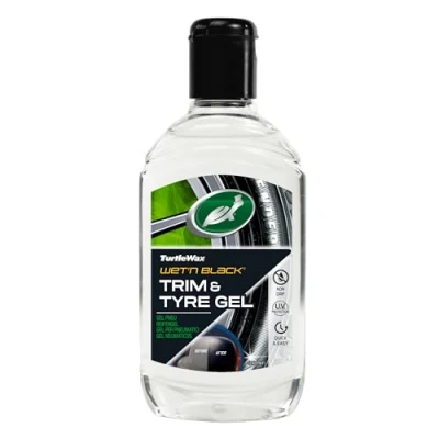 Imagen de Sparco Turtle Wax 1830923 Restaurador de Molduras y Gomas en Gel Wet N Black, Brillo Negro Intenso, Escudo Protector Resistente, 300 ml, Limpia Neumáticos, Ruedas