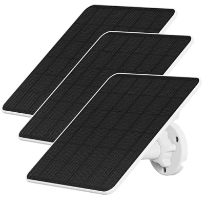 Imagen de NIVIAN Panel Solar para Cámaras de Seguridad IP Fácil Instalación con Soporte Ajustable 6W Potencia Óptima en Baja Luminosidad Compatible Ezviz C3A y BC1C, 3 Unidades