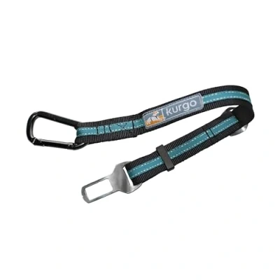 Imagen de Kurgo Cinturón de Seguridad para Perros Ajustable con Hebilla Coche Correa Perro estilo Clip Azul