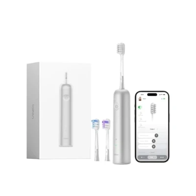 Imagen de Laifen cepillo de dientes eléctrico Wave, oscilación y vibración, sónico para adultos con 3 cabezales, impermeable IPX7, magnético, recargable, viaje