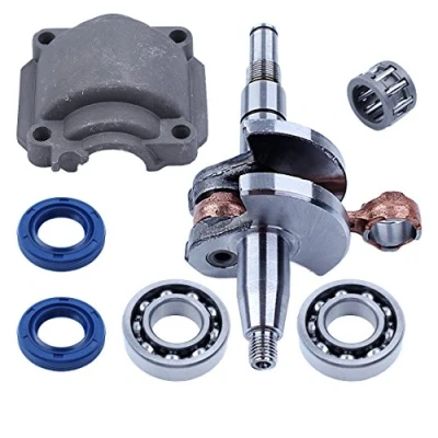 Imagen de Haishine Cojinetes del cigüeñal Pan Cilindro Motor Juego de Aguja los Sellos Aceite para STIHL 017 018 MS170 MS180 MS 170 180 Piezas reacondicionamiento Motosierra