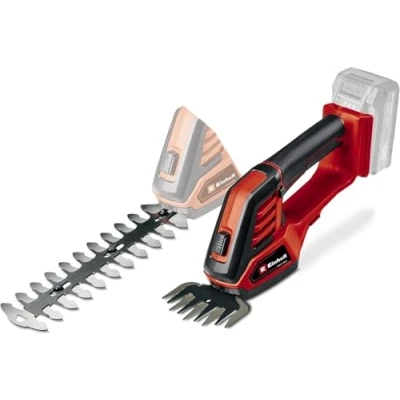 Imagen de Einhell Tijeras para césped y arbustos GE CG 18/100 Li Solo Power X Change (ion de litio, 18 V, 10 cm ancho corte, 20 longitud cambio cuchilla sin herramientas)