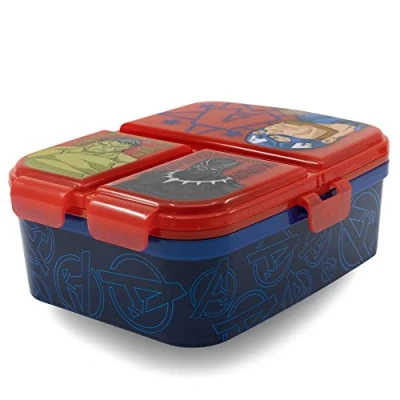 Imagen de Fiambrera infantil múltiple xl con 4 compartimentos de Los Vengadores Marvel