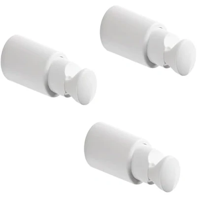 Imagen de 3 Soportes en ABS para radiadores de baño Tubos Ø 15 a 28 mm, Distancia Entre 11 22 mm Capacidad 90 kg Blanco