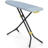Imagen de Joseph Tabla de planchar Glide con patas compactas ajustables y soporte integrado para plancha vapor resistente al calor Regular, funda 100% algodón, Gris / Amarillo