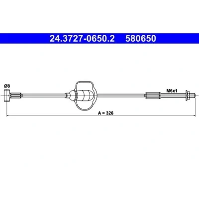Imagen de ATE 24.3727 0650.2 Cable de Freno Mano 326 FORD: Focus Mk1 Hatchback, Berlina
