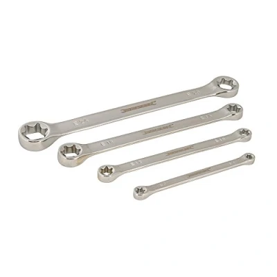 Imagen de Silverline Tools 241501 Juego de llaves Torx, 4 pzas (E6 E24)